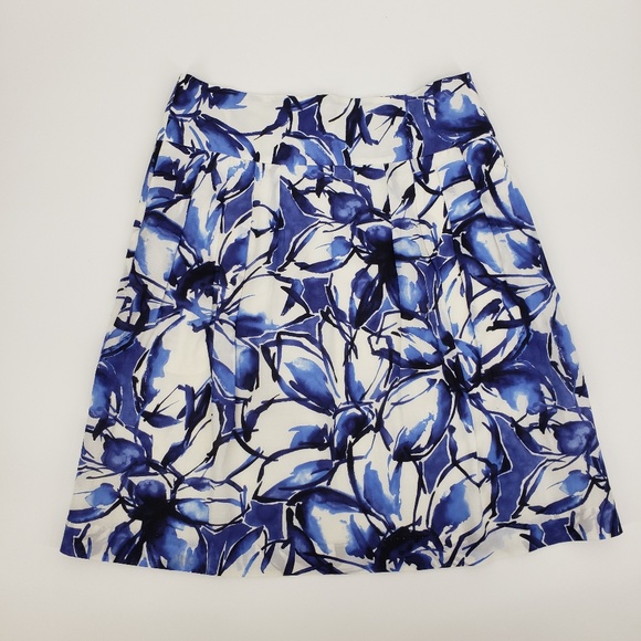 Banana Republic Floral A Line Skirt Sz 4 - Picture 1 of 8